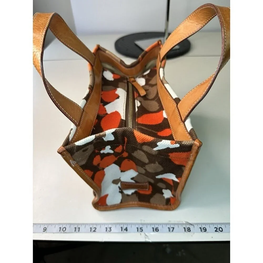 Kate Spade Floral Handbag Orange/Brown/Beige